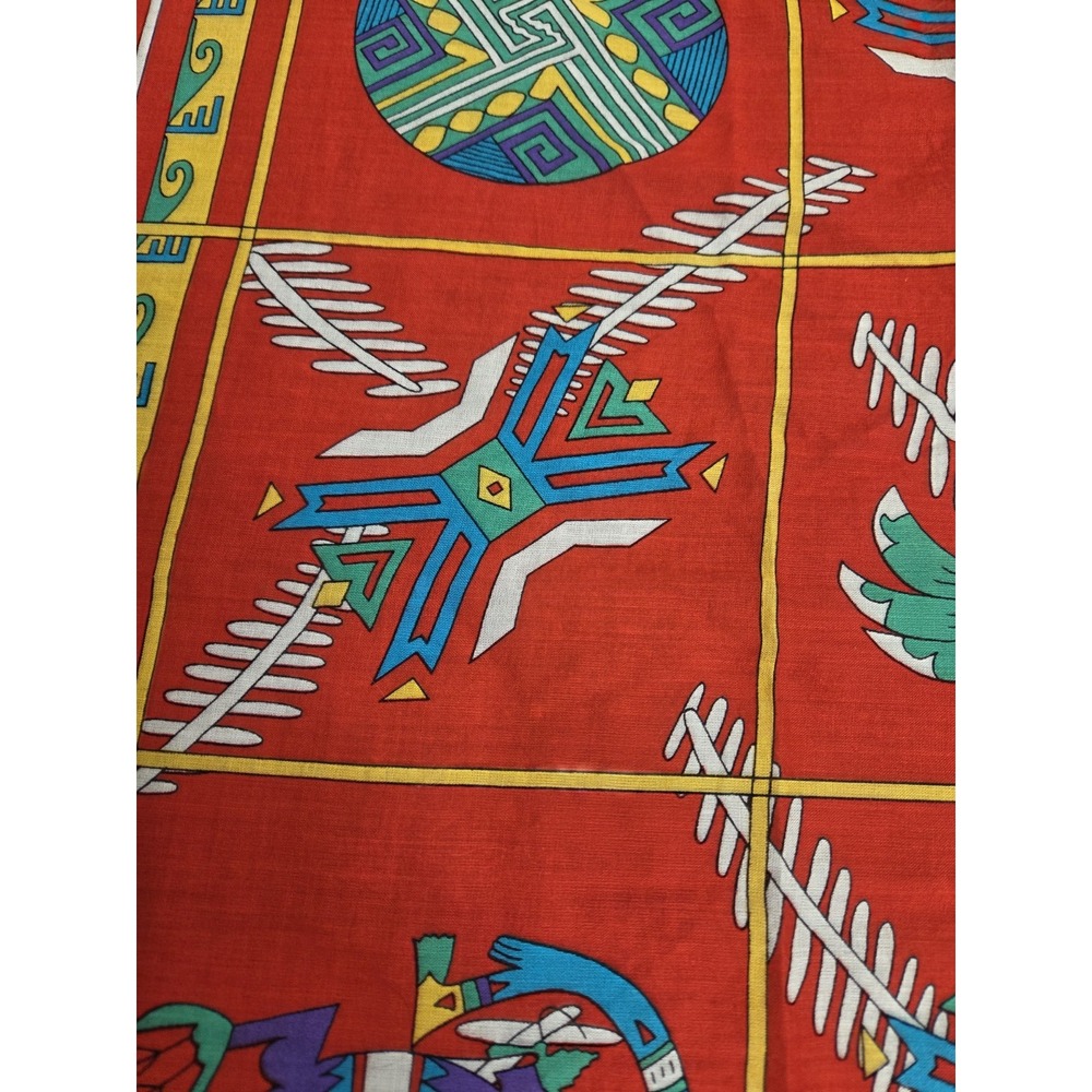 Ginnie Johansen Vintage Square Scarf Native American Southwest Wall Hanging - Picture 4 of 9